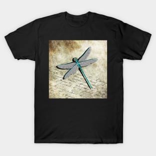 Dragonfly Teal Vintage Graphic Art Journals & Gifts Insect Gift T-Shirt